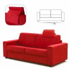Tresitsig soffa i modern design i eko-läder / tyg tillverkad i Italien Mora Viadurini