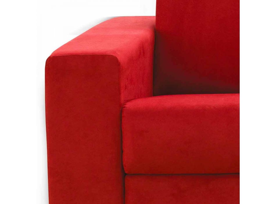 Tresitsig soffa i modern design i eko-läder / tyg tillverkad i Italien Mora Viadurini