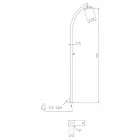 Utedusch med skruvkran i rostfritt stål Made in Italy - Yuki Viadurini