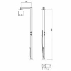 Utedusch i förkromat rostfritt stål med handdusch tillverkad i Italien - Modeo Viadurini