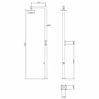 Utedusch i förkromat rostfritt stål med fotbricka Tillverkad i Italien - Modeo Viadurini