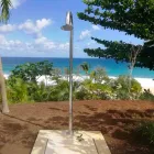 Förkromad rostfritt stål trädgårdsdusch med fottvätt Tillverkad i Italien - Marlen Viadurini