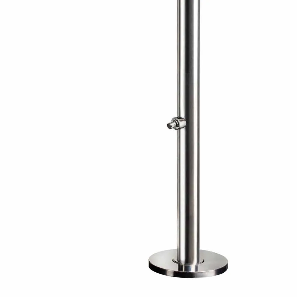 Förkromad rostfritt stål trädgårdsdusch med fottvätt Tillverkad i Italien - Marlen Viadurini