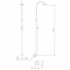 Stålträdgårdsdusch med tidkran tillverkad i Italien - Norton Viadurini