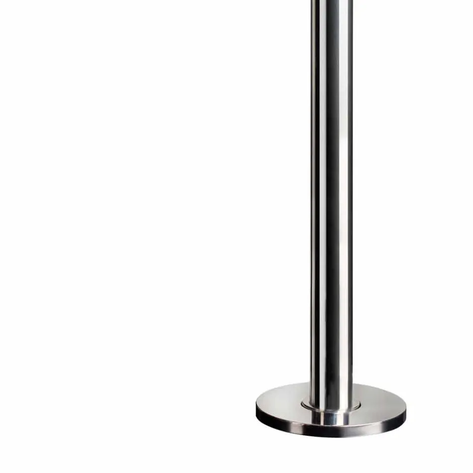 Trädgårdsdusch i rostfritt stål med rund duschhuvud Tillverkad i Italien - Norton Viadurini