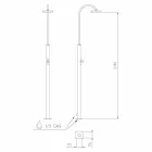 Trädgårdsdusch i rostfritt stål med rund duschhuvud Tillverkad i Italien - Norton Viadurini