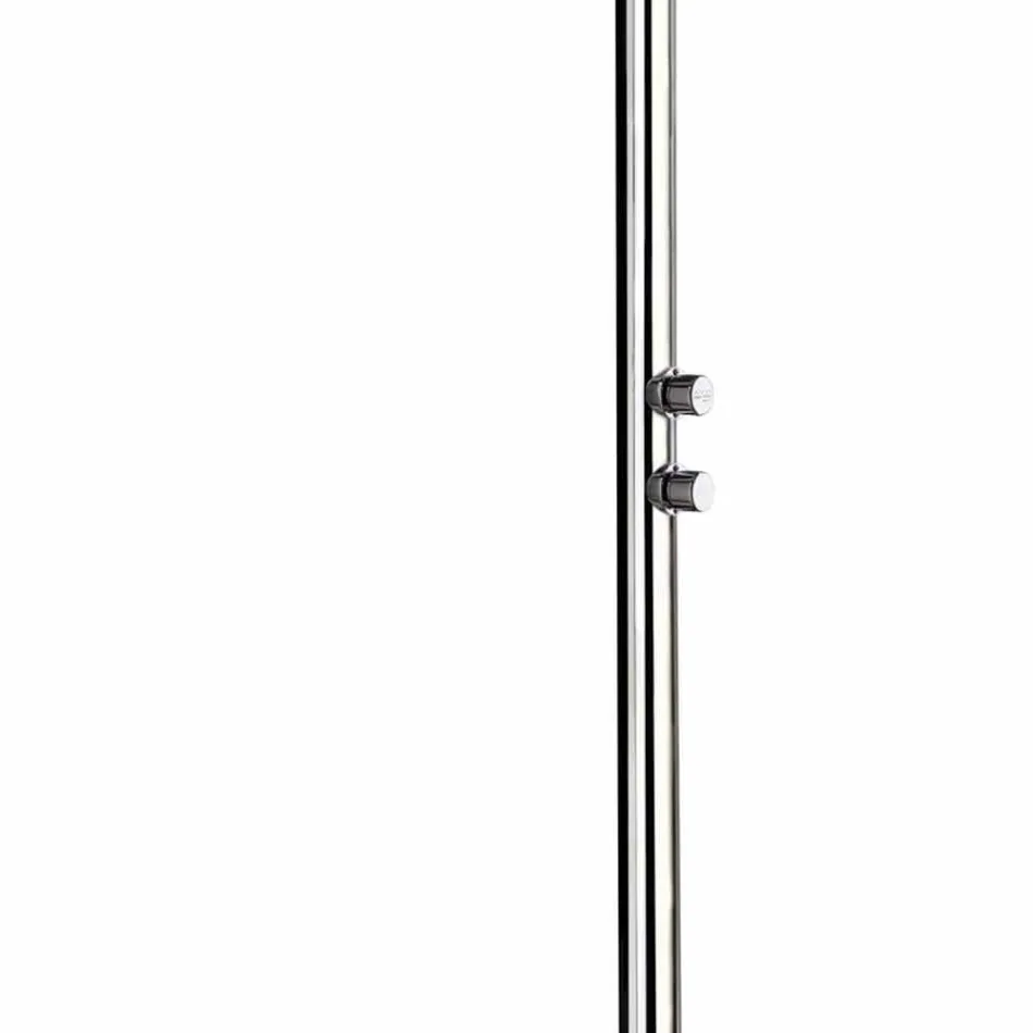 Trädgårdsdusch i förkromat rostfritt stål med fotbricka Tillverkad i Italien - Modeo Viadurini