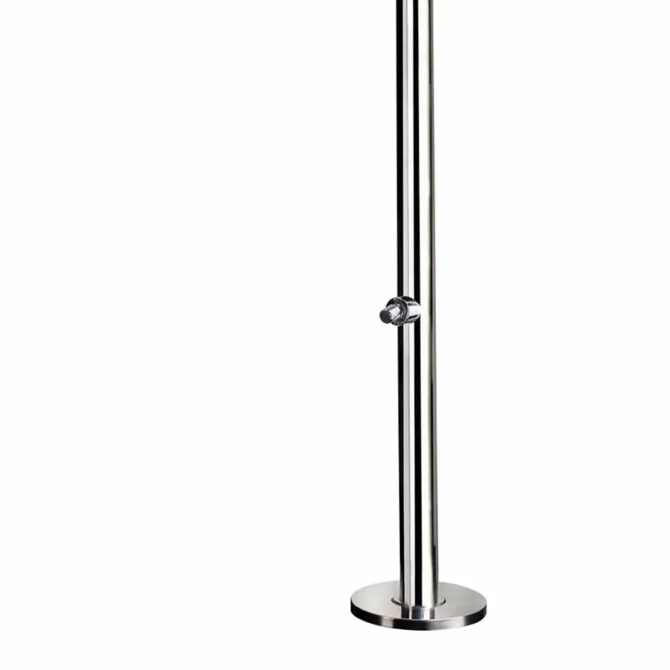 Utomhus ståldusch med fottvätt och tidtagare Made in Italy - Modeo Viadurini