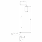 Utedusch i rostfritt stål med kran med tidtagning Tillverkad i Italien - Modeo Viadurini