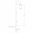 Utedusch i förkromat rostfritt stål med mixer tillverkad i Italien - Modeo Viadurini