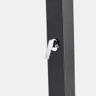 Solar trädgårdsdusch i stål med vattenfallstråle tillverkad i Italien - Werner Viadurini