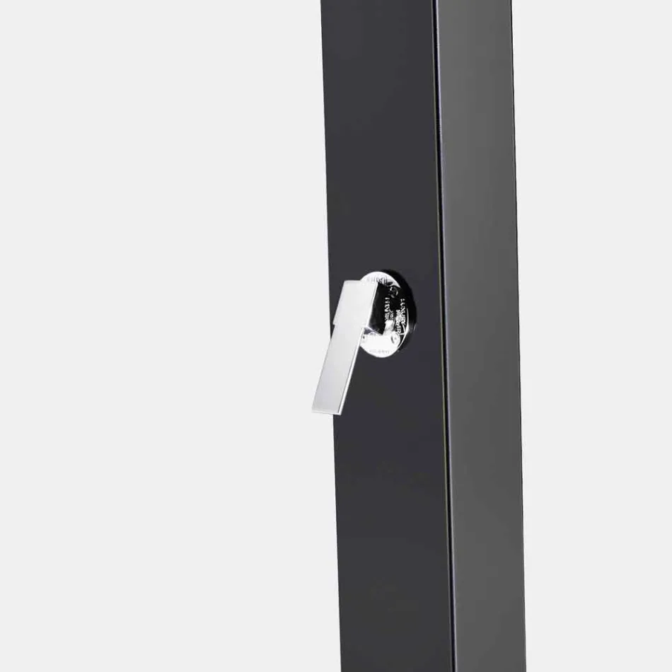 Solar trädgårdsdusch i stål med vattenfallstråle tillverkad i Italien - Werner Viadurini