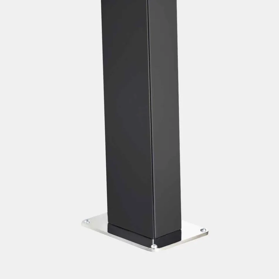 Solar trädgårdsdusch i stål med vattenfallstråle tillverkad i Italien - Werner Viadurini