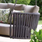 2-sits gungstol i metall och rep med tygsits Tillverkad i Italien - Mari Viadurini