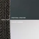 2-sits gungstol i metall och rep med tygsits Tillverkad i Italien - Mari Viadurini