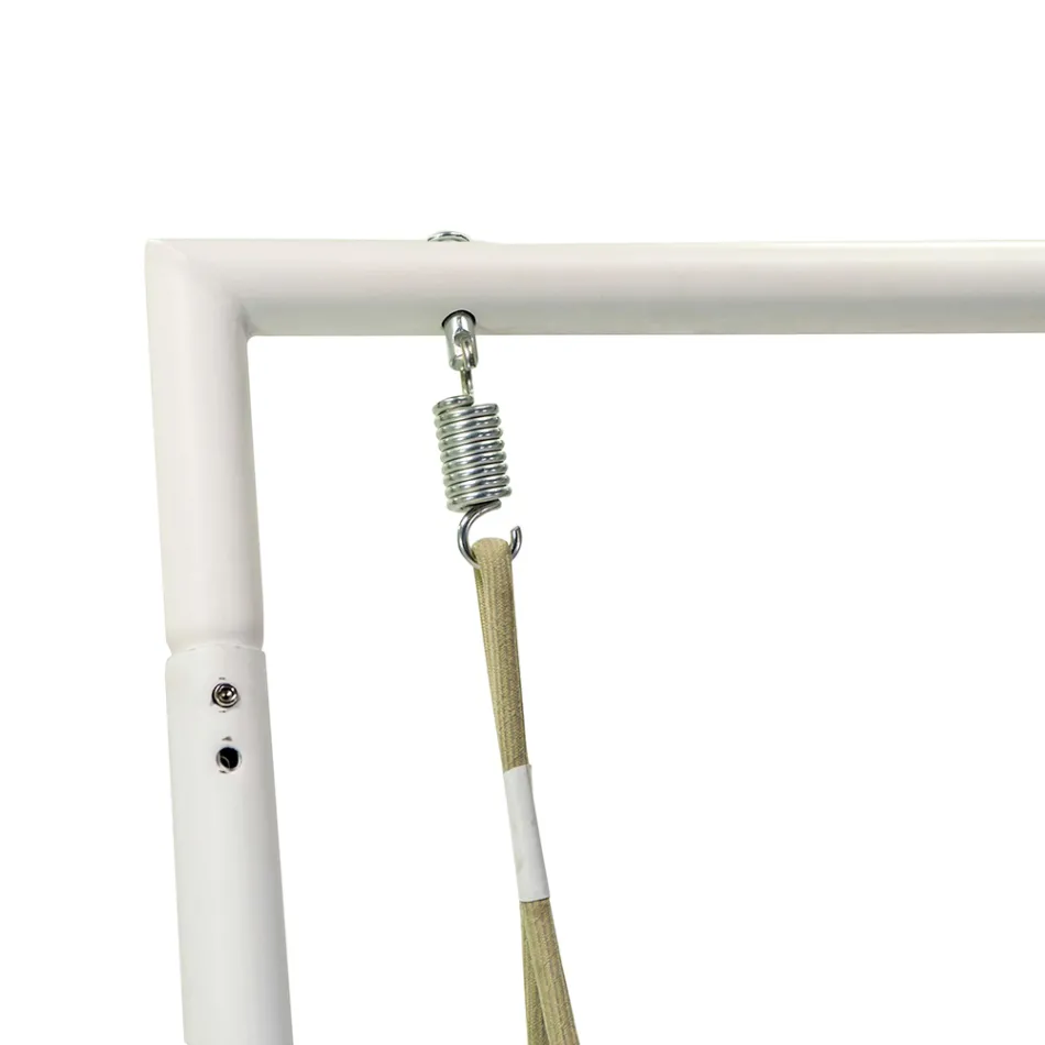 Trädgårdsgunga och sittplats i aluminium med vattenavvisande dynor - Beach Viadurini