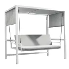 Hängande trädgårdsgunga gjord av målad aluminium - Broccard Viadurini