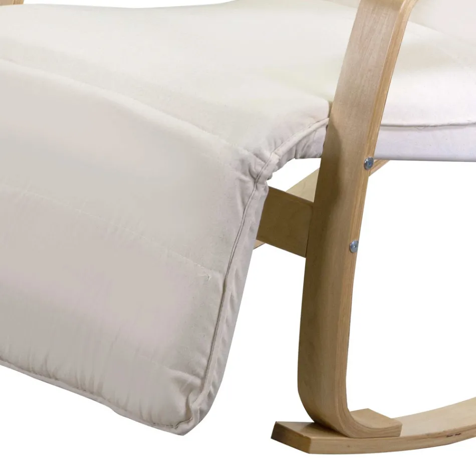 Inomhusgunga av björkträ och tyg - Abissi Viadurini