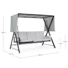 Sväng Cabriolet till säng för trädgården i stål och tyg - Återkallelse  Viadurini