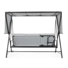 Sväng Cabriolet till säng för trädgården i stål och tyg - Återkallelse  Viadurini