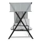 Sväng Cabriolet till säng för trädgården i stål och tyg - Återkallelse  Viadurini