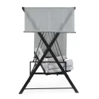 Sväng Cabriolet till säng för trädgården i stål och tyg - Återkallelse  Viadurini