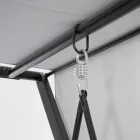 Sväng Cabriolet till säng för trädgården i stål och tyg - Återkallelse  Viadurini