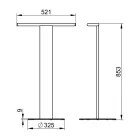Dubbel stående handdukshållare Tvättställ i vit eller svart aluminium - Alcade Viadurini