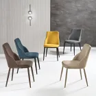 Två stoppade stolar med metallram och balanserad design - Siden Viadurini