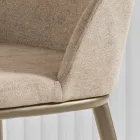 Två stoppade stolar med metallram och balanserad design - Siden Viadurini