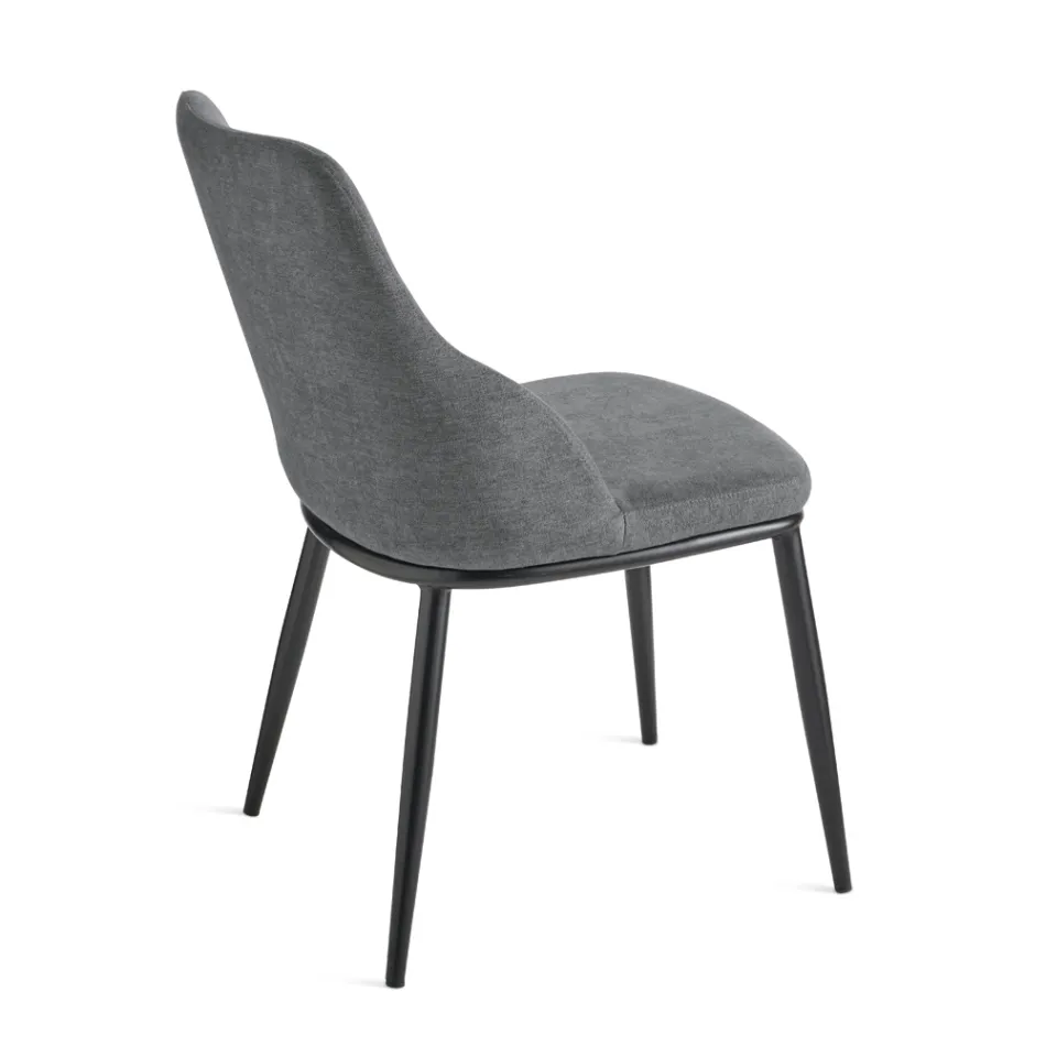 Två stoppade stolar med metallram och balanserad design - Siden Viadurini