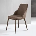Två stoppade stolar med metallram och balanserad design - Siden Viadurini