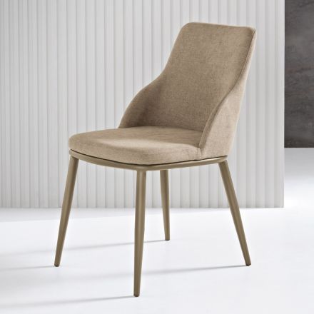 Två stoppade stolar med metallram och balanserad design - Siden Viadurini