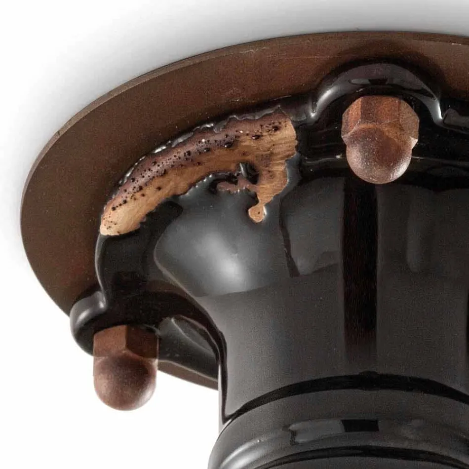 Design tak spotlight retro keramik och metall Cloe Ferroluce Viadurini