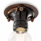 Design tak spotlight retro keramik och metall Cloe Ferroluce Viadurini