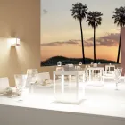 Dekorativ utomhus LED spotlight i vit aluminium eller corten - Bettina Viadurini