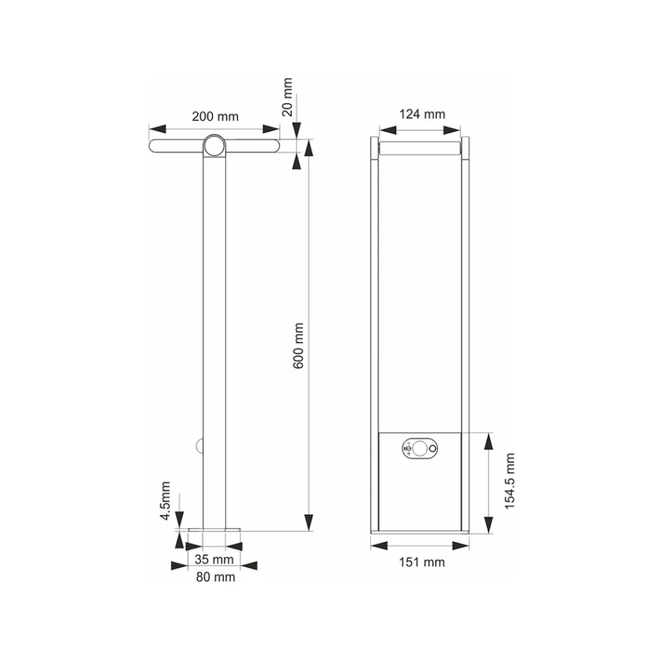 Utomhus Solar Led Spotlight i vit eller matt svart aluminium - Agorio Viadurini