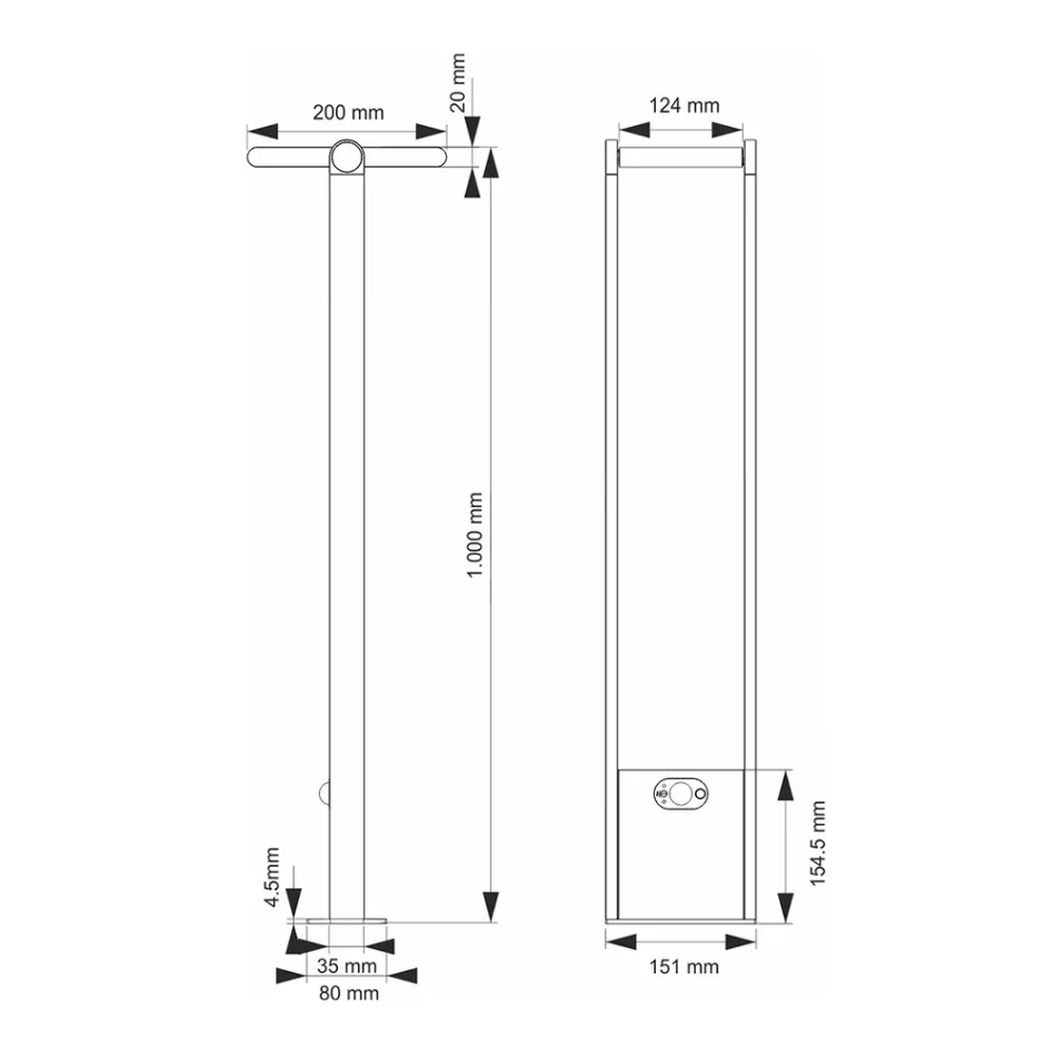 Utomhus Solar Led Spotlight i vit eller matt svart aluminium - Agorio Viadurini