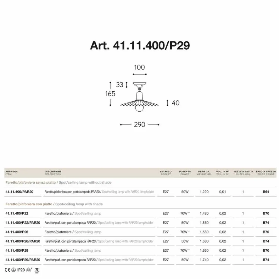 Infälld taklampa i antik mässing Owl Viadurini