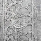 Italiensk Lyx Sinergia Spets Grå Linne Säng Örngott - Stego Viadurini