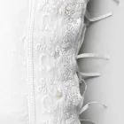 Linne örngott med vit spets för lyxig designsäng tillverkad i Italien - Kiss Viadurini