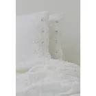 Linne örngott med vit spets för lyxig designsäng tillverkad i Italien - Kiss Viadurini