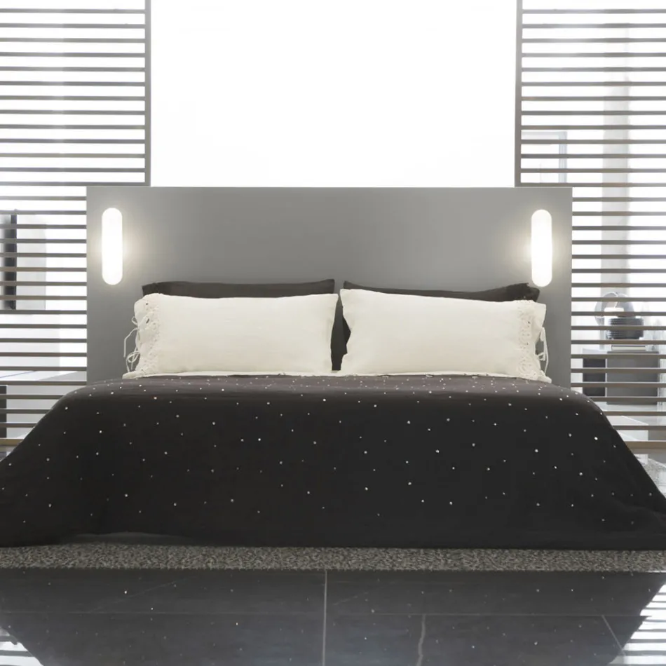 Linnekuddfodral med Poema spets och smör eller svarta spetsar Made in Italy - Masone Viadurini