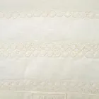 Fyrkantigt örngott i kritalinne eller retrodekoration med sfärbroderi och ram - armbåge Viadurini