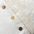 Rektangulärt örngott med elegant spets i vit linnedesign för säng - Gioiano Viadurini