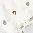 Rektangulärt säng örngott i vitt eller svart linne med knappar och snören - Agora Viadurini