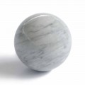 Modern bollpappersvikt i Bardiglio grå marmor tillverkad i Italien - sfär