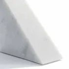 Modern vit Carrara marmor Bookend Tillverkad i Italien - Tria Viadurini