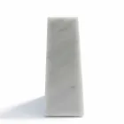Modern vit Carrara marmor Bookend Tillverkad i Italien - Tria Viadurini
