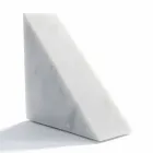 Modern vit Carrara marmor Bookend Tillverkad i Italien - Tria Viadurini